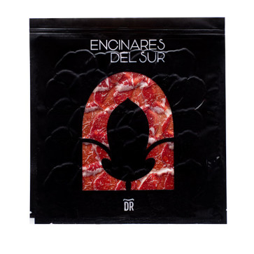 Caja de 10 sobres de 100 gramos de Caña de Lomo al natural 100% Ibérico "Encinares del Sur"