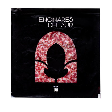 Caja de 10 sobres de 100 gramos de Salchichón cular de Bellota 100% Ibérico "Encinares del Sur"