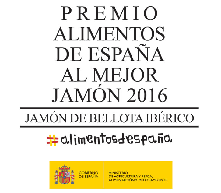 Premio Alimentos de España 2016 al Mejor Jamón de Bellota Ibérico